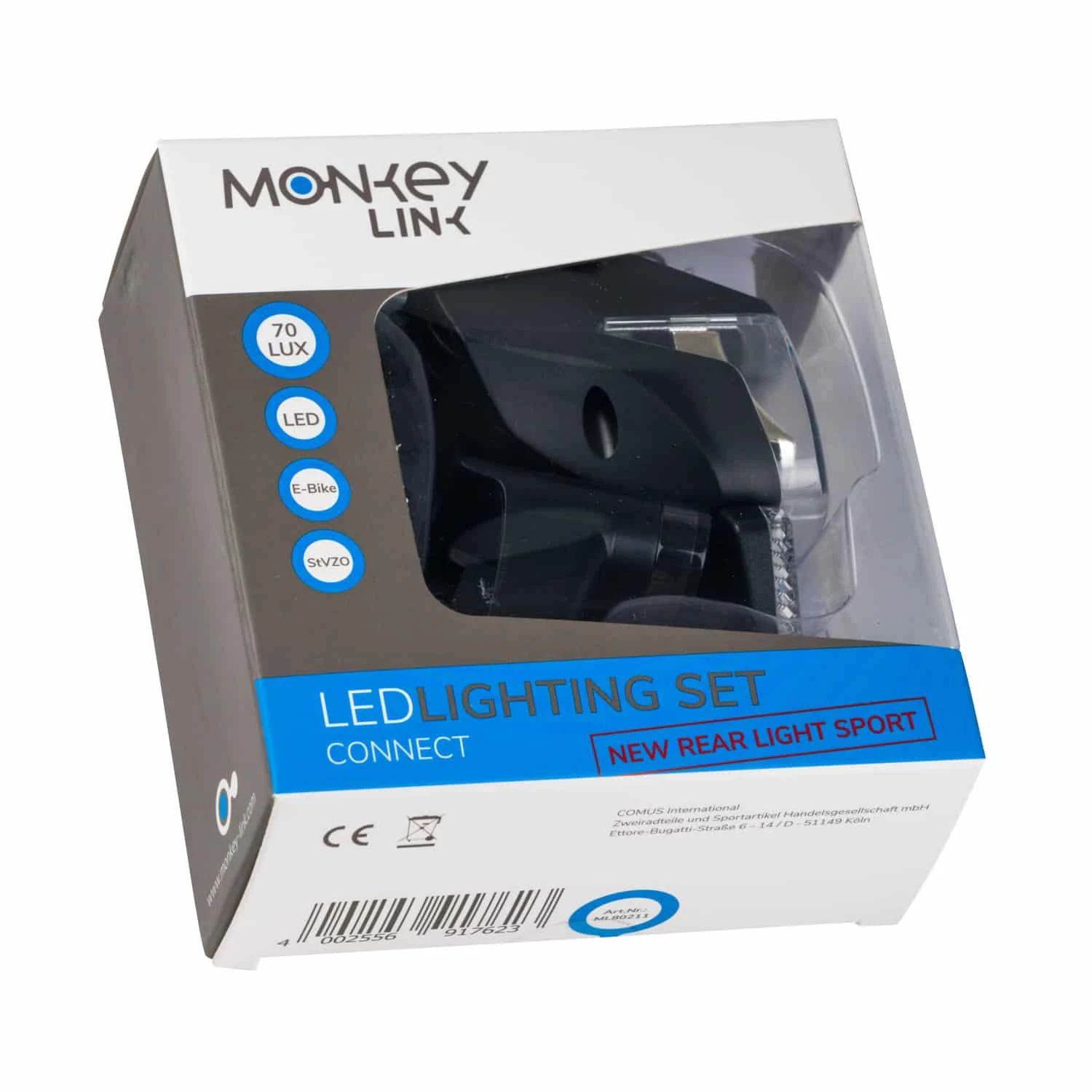 MonkeyLink ML-Light 70 Lux Connect Sport Beleuchtungs-Set Für E-Bikes 2 MonkeyLink ML-Light 70 Lux Connect Sport Beleuchtungs-Set Für E-Bikes – Bild 2