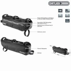 Ortlieb Frame-Pack Toptube Bikepacking-Rahmentasche (4 L) -Schwalbe Geschäft ortlieb frame pack toptube v2 bikepacking rahmentasche 2022 311026 g