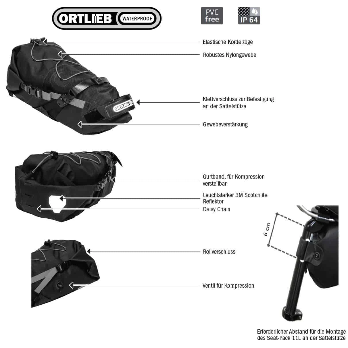 Ortlieb Seat-Pack 11 L Bikepacking-Satteltasche 7 Ortlieb Seat-Pack 11 L Bikepacking-Satteltasche – Bild 7