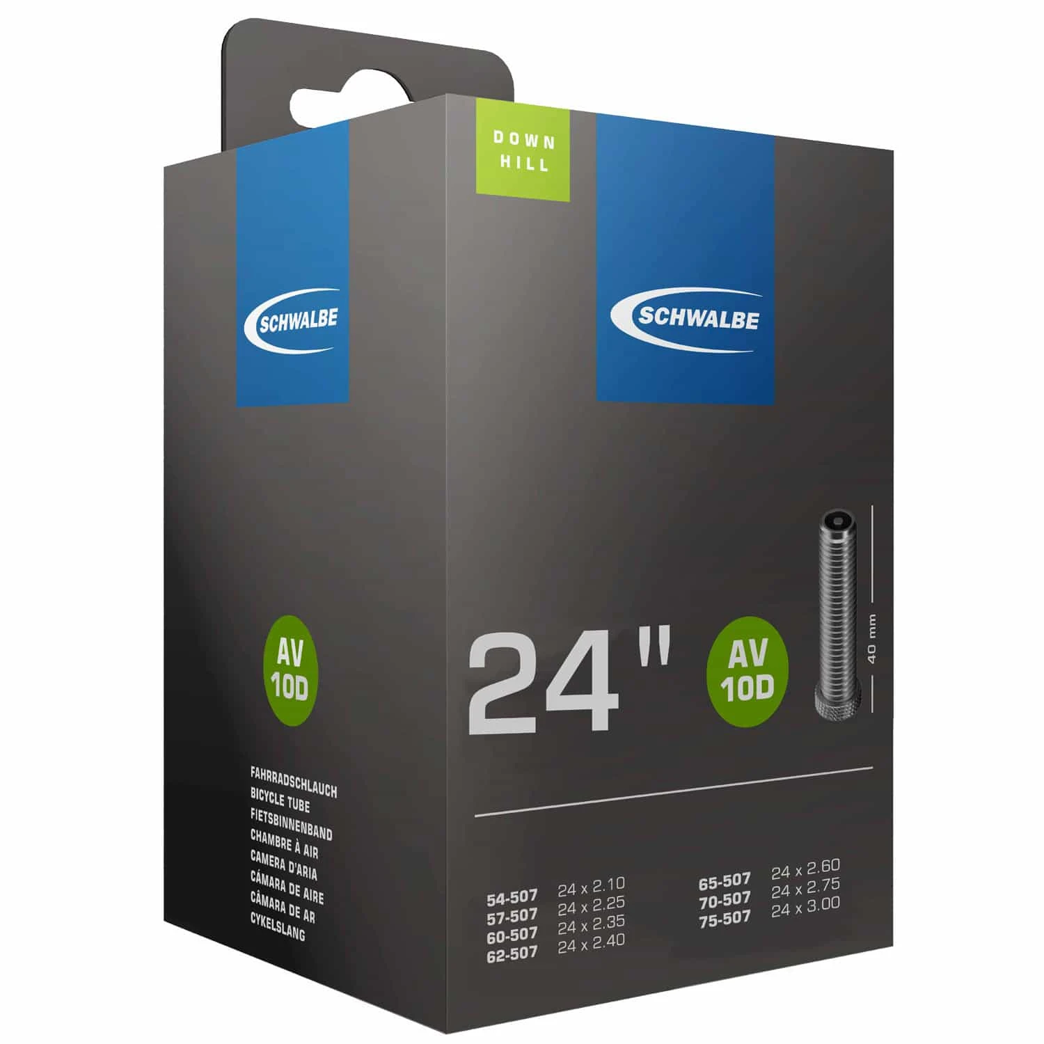 Schwalbe AV 10D Downhill Fahrradschlauch (24") 1 Schwalbe AV 10D Downhill Fahrradschlauch (24")