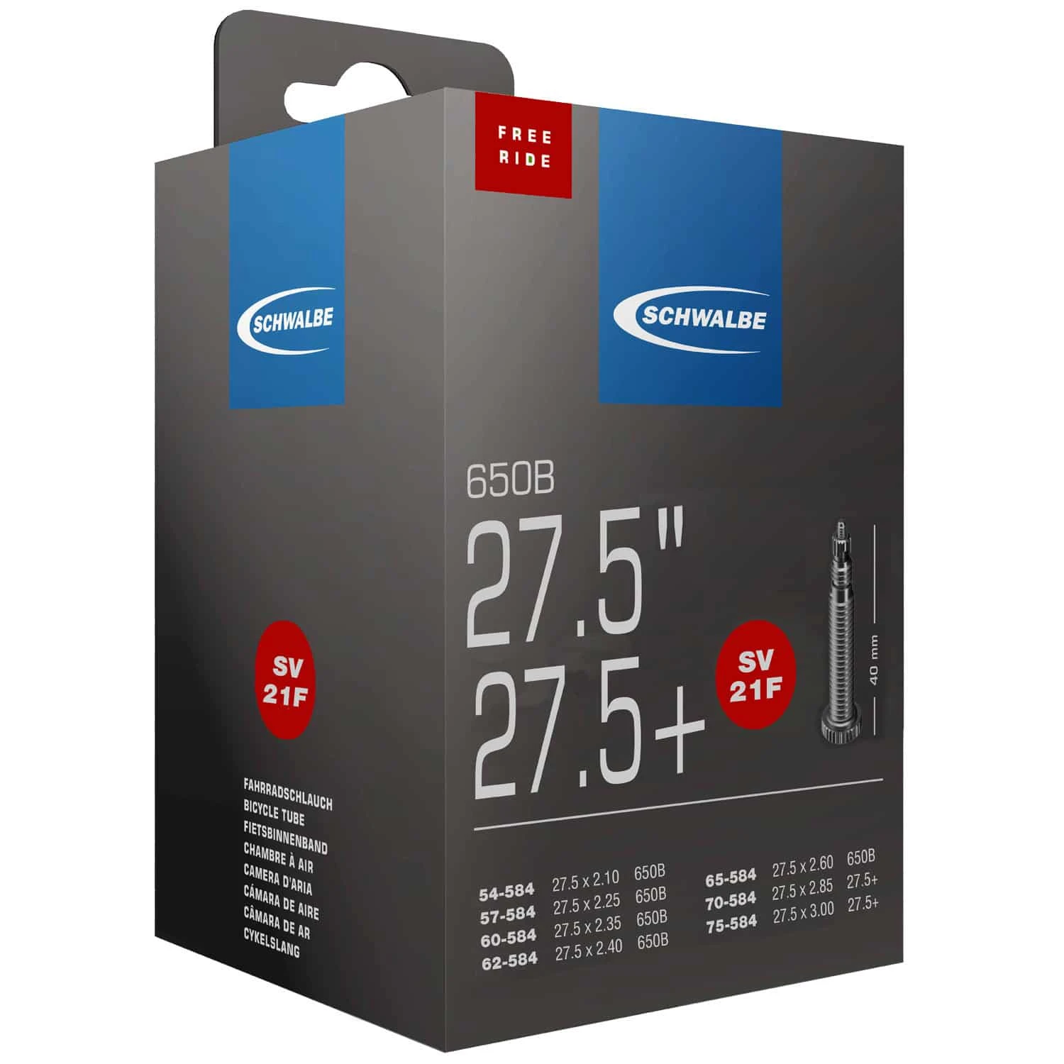 Schwalbe SV 21F Freeride Fahrradschlauch (27,5"+) 1 Schwalbe SV 21F Freeride Fahrradschlauch (27,5"+)