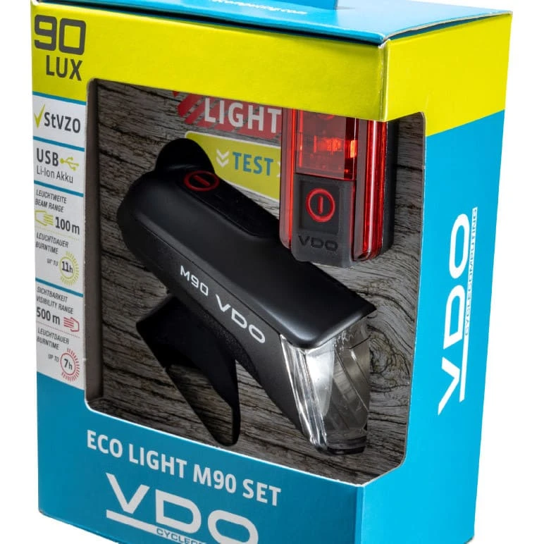VDO Eco Light M90 Fahrrad-Scheinwerfer + Eco Light Red Plus Fahrrad-Rücklicht Mit Bremslichtfunktion 5 VDO Eco Light M90 Fahrrad-Scheinwerfer + Eco Light Red Plus Fahrrad-Rücklicht Mit Bremslichtfunktion – Bild 5